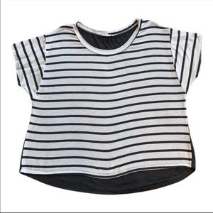 💄HP💄cream and grey striped shirt